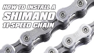 How to Install a New 11 Speed Shimano Chain on Your Bicycle  Bike Maintenance [upl. by Aenit501]