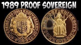 1989 Gold Proof Sovereign £2 [upl. by Eecrad]