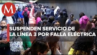 Se registra apagón en línea 3 del metro [upl. by Nylia]