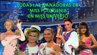 TODAS LAS GANADORAS DE quotMISS FOTOGENIAquot EN MISS UNIVERSO [upl. by Cher560]