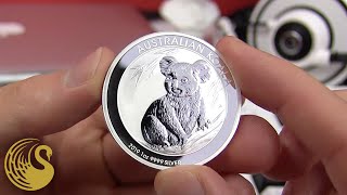 Australian Silver Koala Coin Unboxing Perth Mint 9999 Pure Silver 1 oz [upl. by Allehcram]