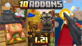 TOP 10 ADDONS PARA MINECRAFT PE 121 Bedrock [upl. by Aicinet]