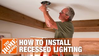 How to Install Recessed Lighting  Can Lights  The Home Depot [upl. by Atteroc30]