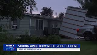 Metal Roof Blown Off Home in Athens [upl. by Runkel]