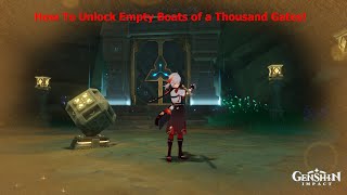 How to unlock Empty Boats of a Thousand Gates and nearby Teleport Waypoint  Genshin Impact shorts [upl. by Aikkan407]