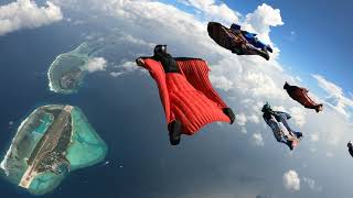 Wingsuit Flying over the Maldives Islands [upl. by Admama]