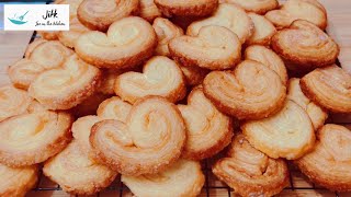 Puff Pastry Cookies  Homemade Palmiers Cookies Recipe JoeCooking [upl. by Alat]