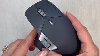 Rapoo MT760 MultiDevice Wireless Mouse Bluetooth 50 and 24G Connection Up to 4 Devices [upl. by Idnar828]