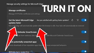 Microsoft Edge New Features 2023  How to Get Updates Faster in Edge [upl. by Nylave]