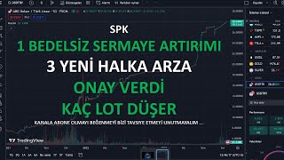 SPK 1 BEDELSÄ°Z SERMAYE ARTIRIMI 3 YENÄ° HALKA ARZA ONAY VERDÄ° 27052024 [upl. by Neyu]