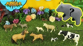 BABY ANIMALS in Play Doh quotJungle Daddyquot learn animals surprise safari zoo wild [upl. by Nnylyak]