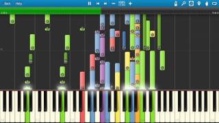 Earth Wind and Fire  Lets Groove Piano Tutorial  How to play  Synthesia [upl. by Aneras]