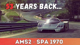 Time travel HALF A CENTURY back in a SCARY RUSH OF SPEED  Sauber Mercedes C9  Spa Automobilista 2 [upl. by Enelyak]