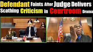 Defendant Faints After Judge Delivers Scathing Criticism in Courtroom Drama [upl. by Canotas]