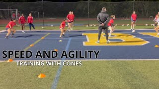 Speed and Agility Training with Cones Soccer Cone Drills [upl. by Butler]