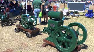 STATIONARY ENGINES AT KINGAROY VINTAGE MACHINERY SHOW 1992017 [upl. by Annonyw]