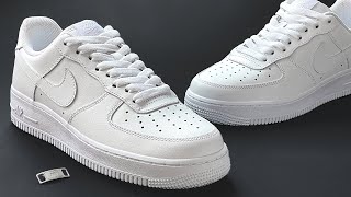 How To Lace Nike Air Force 1 Without METAL TAG STANDARD WAY [upl. by Pastelki254]