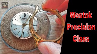 Soviet chronometer restoration Wostok Precision Class 2809 in gold [upl. by Maharg]