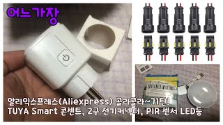 어느가장 알리익스프레스Aliexpress 골라골라71탄 PIR 센서 LED등 TUYA 스마트 콘센트 2Pin 전기커넥터 [upl. by Tsui456]