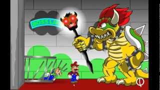 SUPER MARIO HD flash game Winning and ALL Deaths [upl. by Retsim]