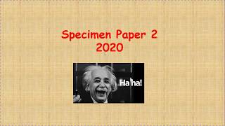 IGCSE Physics Paper 2 Specimen 2020  06252sp20 Q1 SOLVED [upl. by Alexandr]