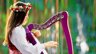 Musique relaxante à la harpe douce et zen avec nature et chants doiseaux lac calme forêt [upl. by Niraj285]