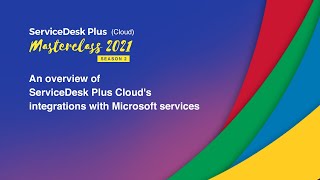 S2E1 An overview of ServiceDesk Plus Clouds integrations with Microsoft services Cloud [upl. by Yrrem289]