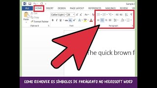 Como Remover os Símbolos de Parágrafo no Microsoft Word [upl. by Tram]