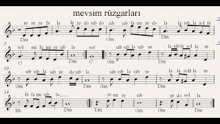 mevsim rüzgarları nota teoman [upl. by Recneps]