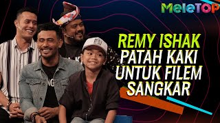 Remy Ishak patah kaki dalam persiapan filem Sangkar  MeleTOP  Nabil amp Neelofa [upl. by Ripley]