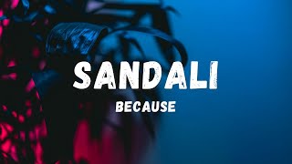 Because  Sandali Lyrics  Lyric Zone [upl. by Renae11]