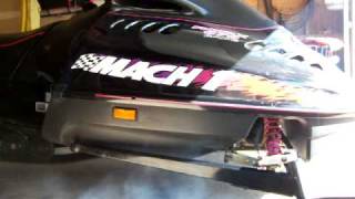 1995 Skidoo Mach 1 670 Twin Pipes MBRP Can [upl. by Audly851]