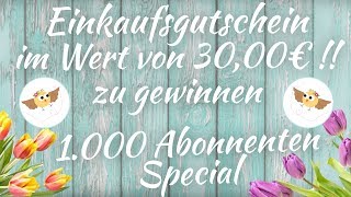 Große Verlosung ❤︎ 1000 Abonnenten Special [upl. by Car]