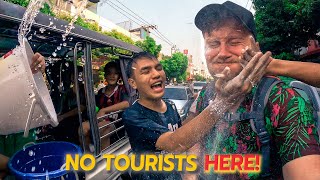 NO Tourists HERE  Real Songkran in Bangkok 2024  Water Festival in Thailand [upl. by Arres638]