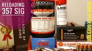 Reloading 357SIG With 125gr Speer Gold Dots Using Hodgdon Longshot amp CCI 500 Primers In Nickel Brass [upl. by Eiznekcam]