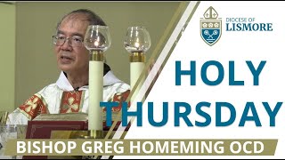 Catholic Mass LIVE  Holy Thursday 01 April 2021 Bishop Greg Homeming Lismore Australia [upl. by Aseel485]