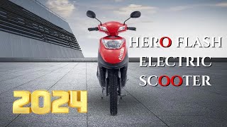 Best Hero Electric Scooter in India 2024  hero flash electric scooter review 2024 [upl. by Thirza12]