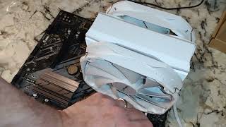 Installing DeepCool AS500 Plus WH CPU Air Cooler LGA 1200 1151 motherboard step by step instruction [upl. by Adekahs]