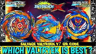 MOST POWERFUL VALTRYEK  3 Valtryek Battle  SALVAGE VALTRYEK V7 QR CODE  BEYBLADE QUAD DRIVE [upl. by Secnirp944]