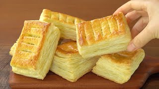 바삭함 3배 대왕 페스츄리 만들기  초보도 따라하기 쉬운 방법  Easy Puff Pastry Pie Recipe [upl. by Dumanian]