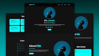 Build a Responsive Personal Portfolio Website Using HTML CSS Javascript [upl. by Fougere600]