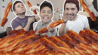 200 PIECES OF BACON In 10 MIN CHALLENGE [upl. by Radman]