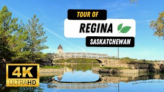 CANADA CITY TOUR In Regina Saskatchewan  How Does the City Look Like 5mins Tour 4K Quality [upl. by Ynnig]