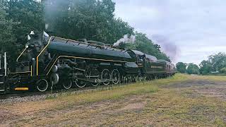 T1 class steam locomotive 2102 coming into the Pittston Station [upl. by Yelyk]