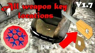 Granny17  All weapon key locations  ウェポンキーの全ての配置場所＆取り方 [upl. by Lemaceon]