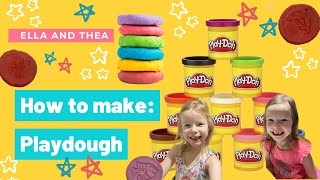 How to Make Playdough at Home with Ella and Thea [upl. by Tihor]