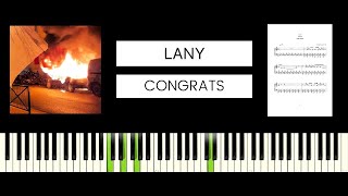 LANY  Congrats BEST PIANO TUTORIAL amp COVER [upl. by Tletski44]