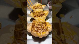 CRISPY CHICKEN CHEESESTEAK amp SMASH BURGER FRIES from Hunchos in Astoria Queens NYC DEVOURPOWER [upl. by Nussbaum]