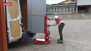 Loading a vending machine on a van with Domino Lift Stabilized [upl. by Joselow]