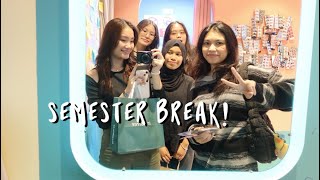 semester break vlog  my first camera birthday celebrations interning [upl. by Ecirtaemed]